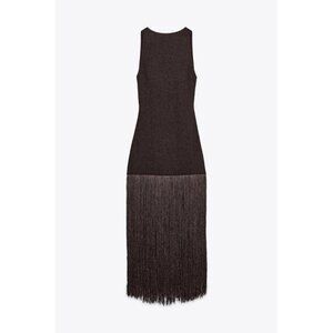 ZARA FRINGED FITTED DRESS
